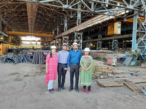 Industrial visit to steel Plant limited company at Bhandara by team GTA with articles.